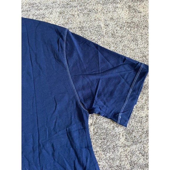 Robert Graham Mens M Shirt Navy Blue V-Neck Tee Shirt Embroidery Logo NWT O1 - Picture 9 of 9